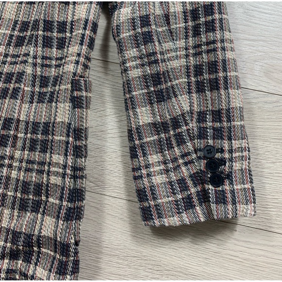 Zara Plaid Double Breasted Blazer - Picture 7 of 11